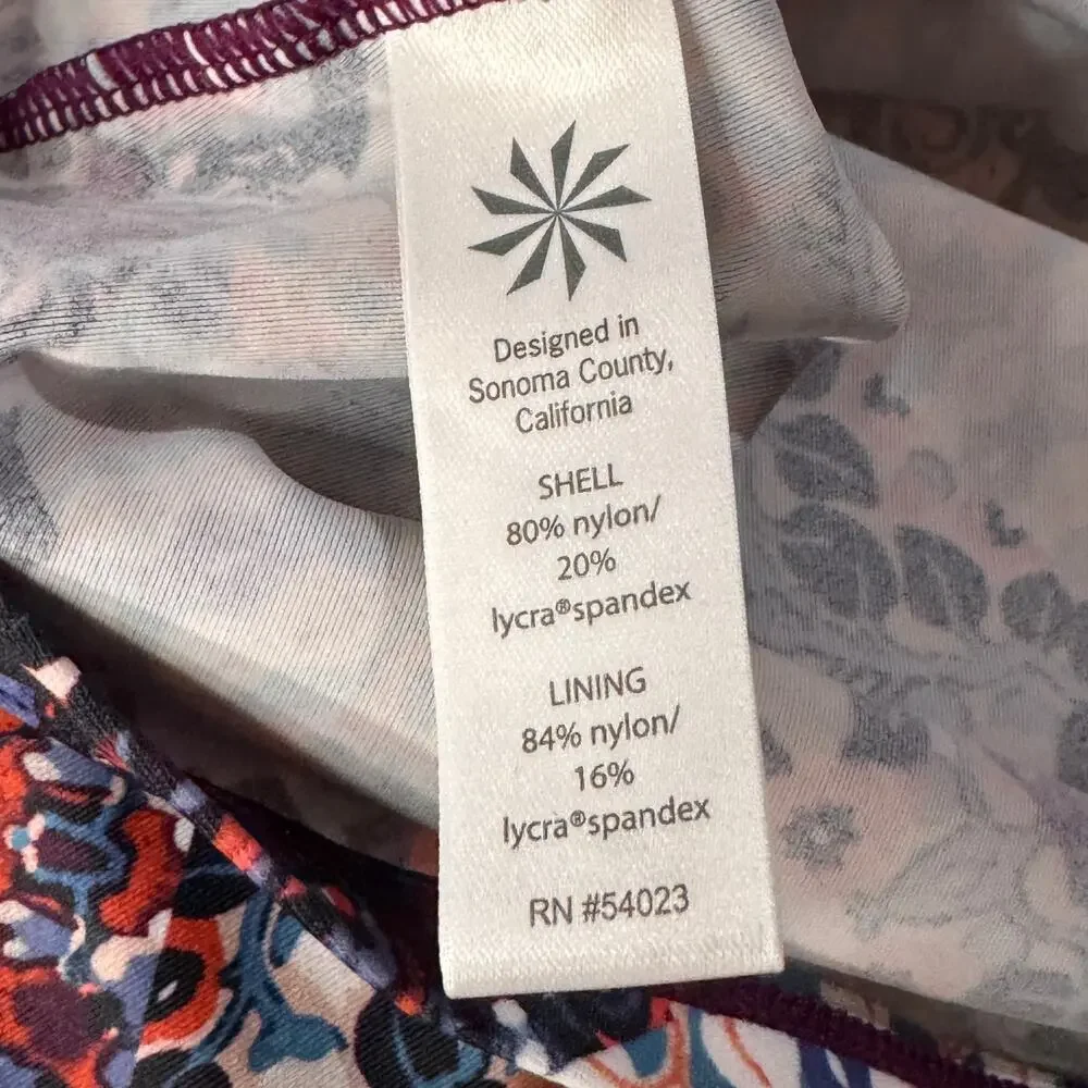 Athleta SZ 36 B/C Marrakesh Twister Tankini Swim Top Criss-Cross Straps Padded